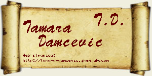 Tamara Damčević vizit kartica